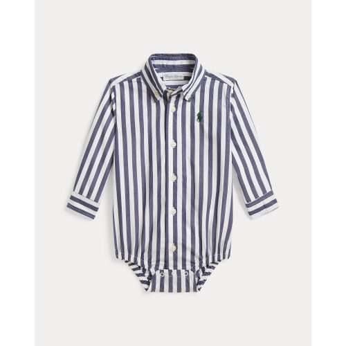 Striped Cotton Poplin Bodysuit