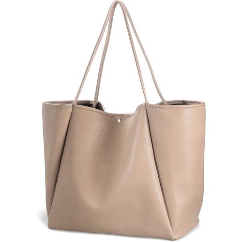 Oversize Pu Leather Tote Women Weekender Bag Shopper Handbag Travel Purse