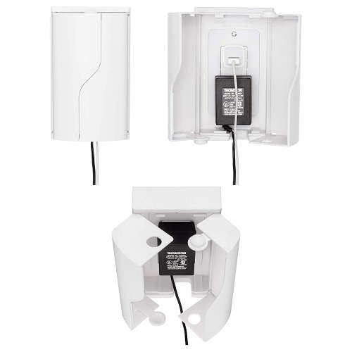 Safety Innovations Twin Door Outlet Cover Box: Babyproof, Extra Large, Easy Install Electrical Plug Protector