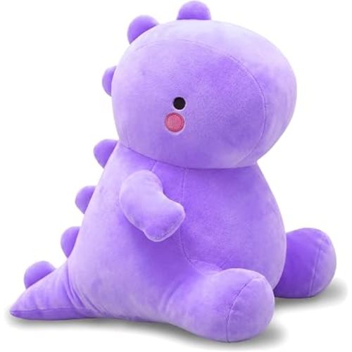 VHYHCY Cute Dinosaur Plush Toys, Fat Dinosaur Stuffed Animals Toys Dolls, Soft Plush Stuffed Animal Dino Plushie, Birthday Gifts for Kids Girl Boys Purple 12 inch