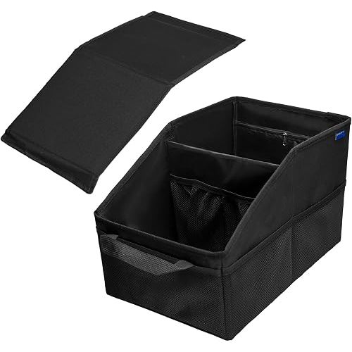 Car Seat Organizer - Passenger Seat Organizer, Collapsible Small Car Seat Storage Organizer with Lid, SZY001