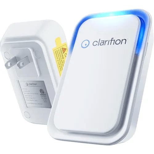 Clarifion - Air Ionizers for Home (1 Pack), Negative Ion Filtration System, Quiet Air Freshener for Bedroom, Office, Kitchen, Portable Air Filter Odor, Smoke Dust, Pets, Eliminator, Mini Air Cleaner