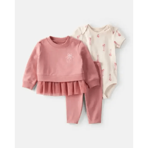 Baby 3-Piece Ballet Little Pullover Set - Pink/Ivory | Carter's