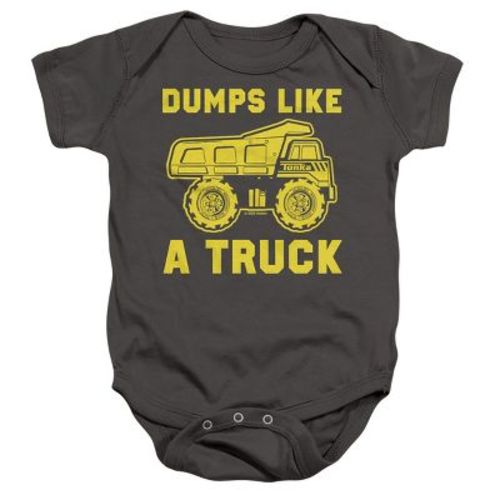 Baby Tonka Dumps Like A Truck Infant Bodysuit Charcoal 6 Months