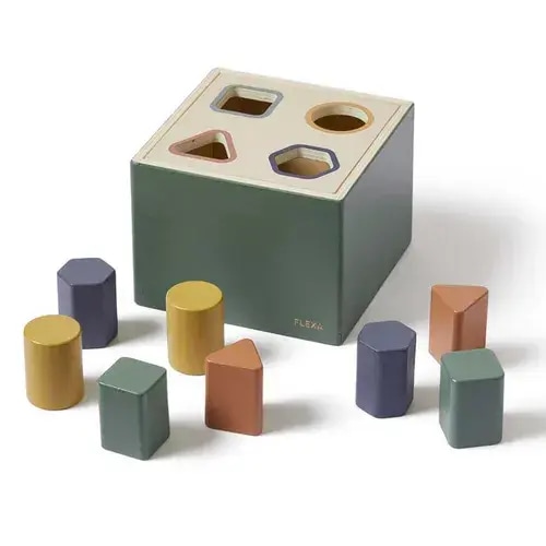 Flexa Wooden Shape Sorting Box | Baby Bunting AU