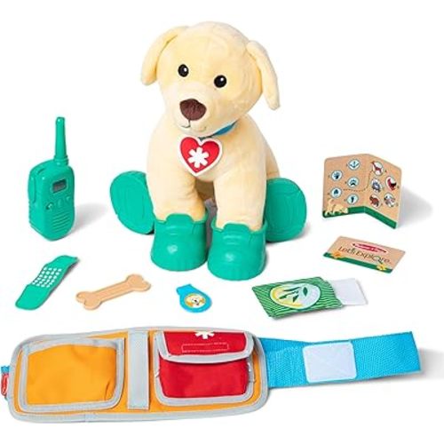 Melissa & Doug Let’s Explore™ Ranger Dog Plush with Search and Rescue Gear Search and Rescue Dog Stuffed Animal for Kids Ages 3+