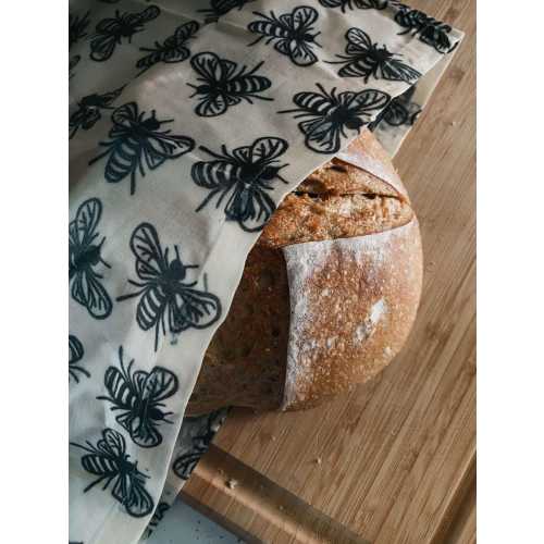 Beeswax Wrap Bread Bag XL | 16"x16" or 12"x12" | Storage Pouch–Eco-Friendly & Sustainable Storage | Bee Wax Wrap | Like Linen