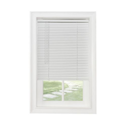Achim GII Morningstar Indoor Cordless Vinyl Light Filtering Window Mini Blind, Pearl White, 72" L x 27" W