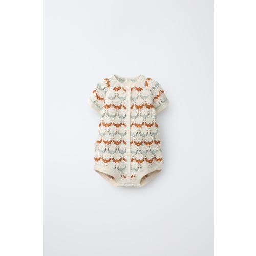 CROCHET KNIT JUMPSUIT - Ecru | ZARA United States