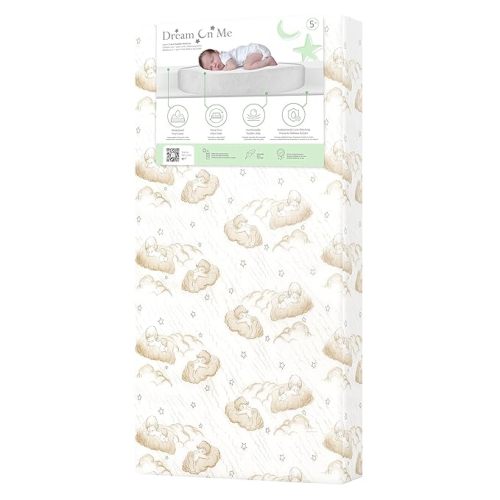 Dream On Me Honeycomb Orthopedic Firm Fiber Standard Baby Crib Mattress, Greenguard Gold and JPMA Certified, 5” Fiber Core Optimum Support, Fits Crib and Toddler Bed, Waterproof Vinyl Cover