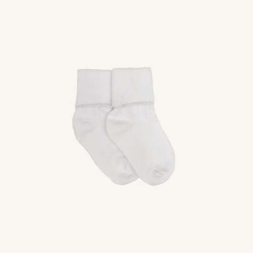 Jefferies Turn Cuff Socks - White 3-12 mo