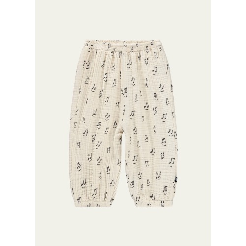 Boy's Serene Printed Organic Cotton Pants, Size 6M-4