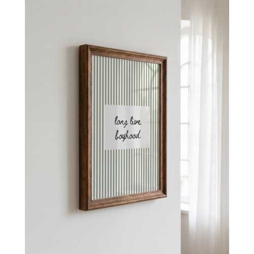 Long Live Boyhood Sage Nursery Wall Art Neutral Kids Room Decor Little Boy Bedroom Print Baby Shower Gift Poster UNFRAMED Print