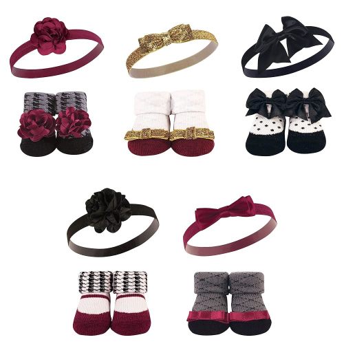 Hudson Baby Girl's Headband and Socks Giftset