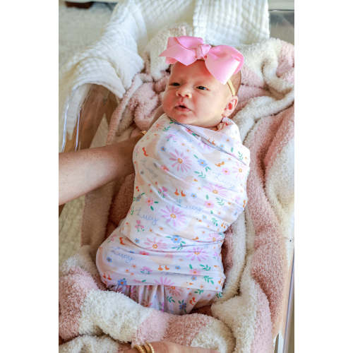 Personalized Swaddle Blanket in Loosey Goose | Caden Lane