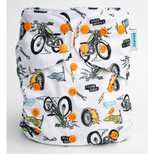 Born to Ride: Essentials Pocket Cloth Diaper with Athletic Wicking Jersey, Grows with your Baby