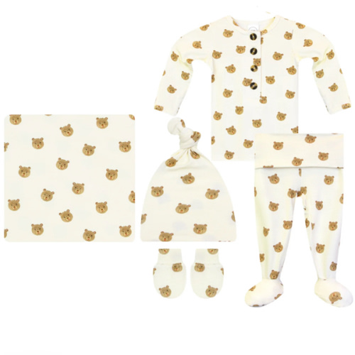 Teddy Newborn Hat Bundle (Top + Bottom)
