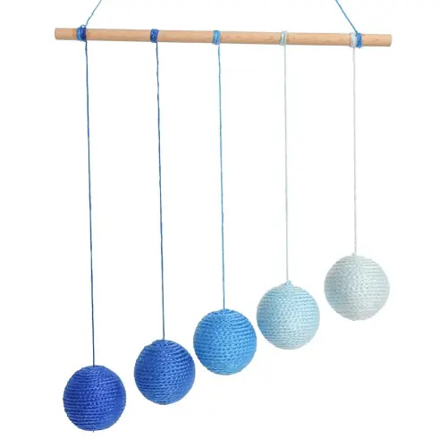 Montessori Blue Gobbi Ball Gobbi Mobile, Montessori Mobile,Essential Mobile, Hanging Mobile Learning Mobile