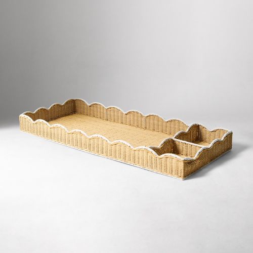 Scallop Rattan Universal Changing Table Topper