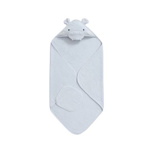 Hippo Baby Hooded Towel + Washcloth Set