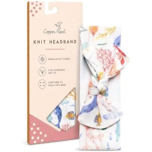 Copper Pearl Baby Bows: Soft and Stretchy Headbands for Baby Girls, Newborn and Toddler Hair Bows and Accessories, Stylish Bow Headband, Nautical