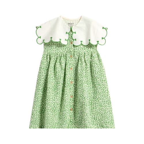 Kids' Frill Collar Floral Print Dress