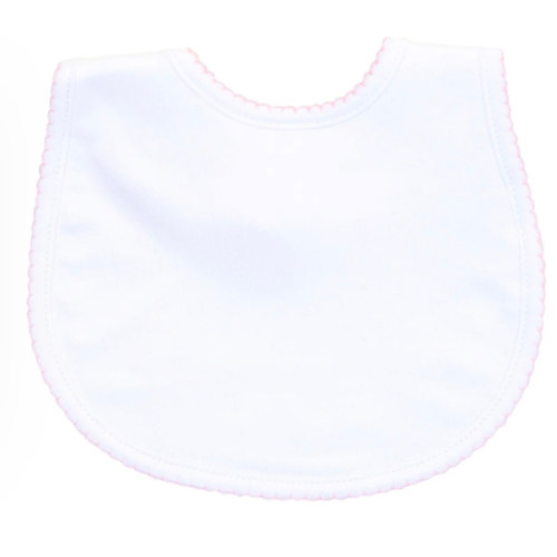 Magnolia Baby Girl Essentials Pink Trim Bib