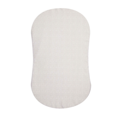 HALO - BassiNest Fitted Sheet 100% Cotton | Herringbone - cream ,