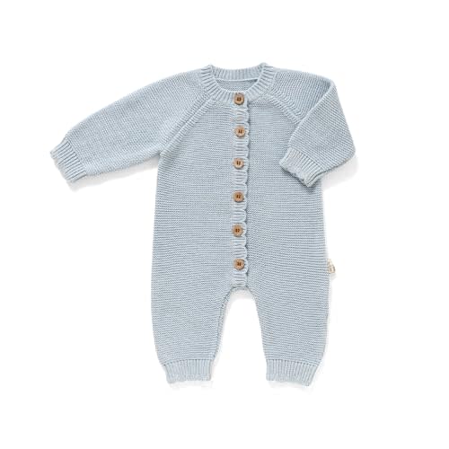 Avibae Baby Knit Romper, Cotton Long Sleeve Sweater for Newborn Infant, Baby Boys and Girls Onesie for 0-9 Months