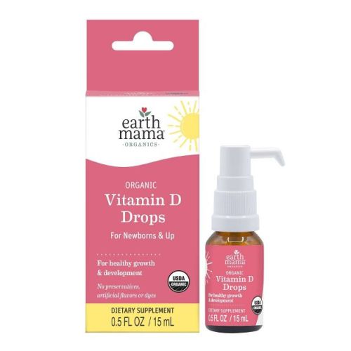 Earth Mama Organic Vitamin D Liquid Drops - 0.5 fl oz