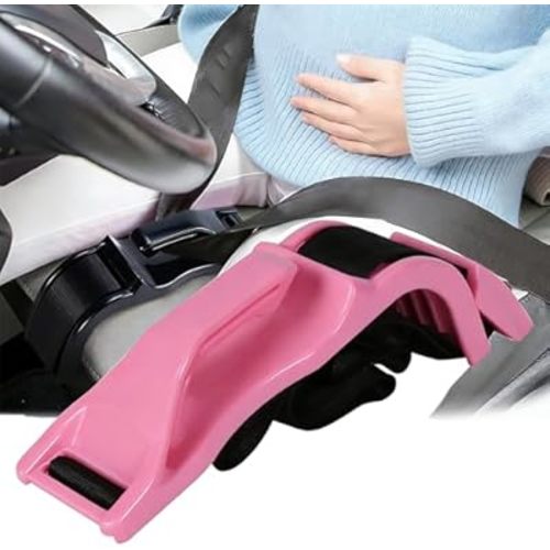 Pregnancy Safety Belt, Pregnancy Seatbelt Adapter, Soft Harness Protect Your Neck and Shoulder (Pink)