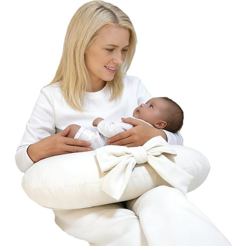 Nursing Pillow, U-Shaped Breastfeeding Support Cushion for Bottle & Breast Feeding (White)
