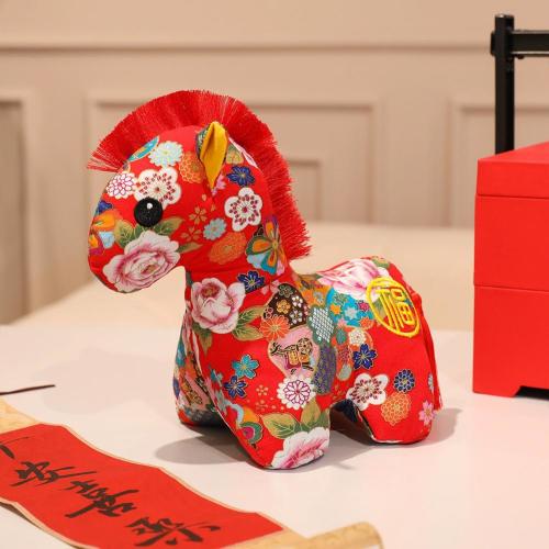 2026 Year of The Horse Stuffed Animals Mascot Plush, Cute House Plush Mascot Figurine Home Decor, Chinese New Year 2026