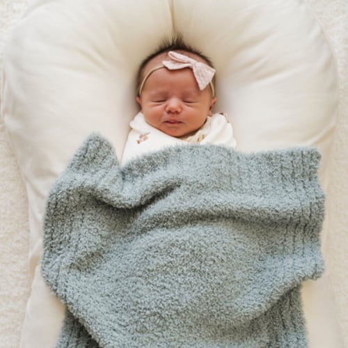 BAMBONI® RECEIVING BLANKET - SAGE