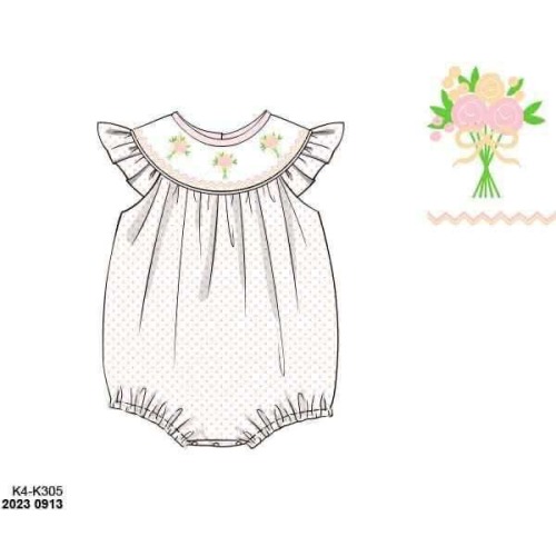 RTS: Blooms Away- Girls Knit Bubble