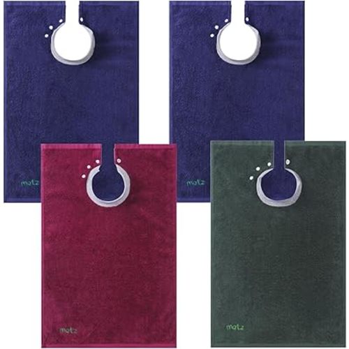 MATZ Terry Towel Snap On Toddler & Baby Bibs | For Feeding Drooling And Teething | Full Coverage For Babies | Ultra Absorbent 100% Cotton Bibs | Unisex | With Soft Ribbed Neck