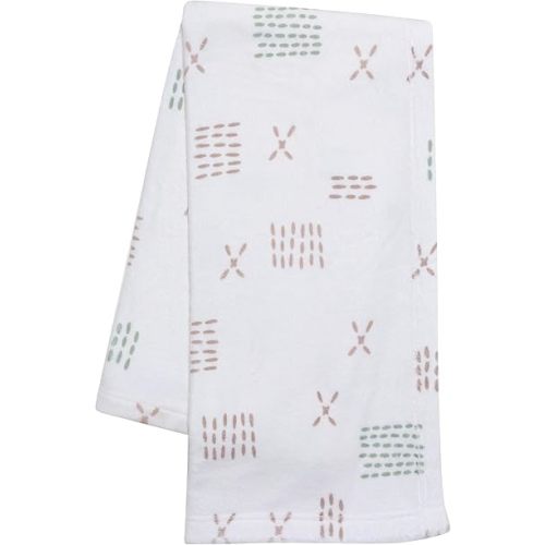 Bedtime Originals Farmyard Friends Soft White Fleece Baby Blanket