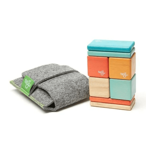Pocket Pouch Wooden Magnetic Blocks - Sunset