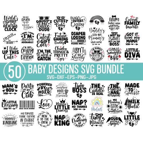 50 Cute Baby SVG Bundle, Baby Shower SVG, Newborn SVG Bundle, Baby Quote Bundle, Cute Baby Saying svg, Funny Baby svg, Baby Boy Girl Svg