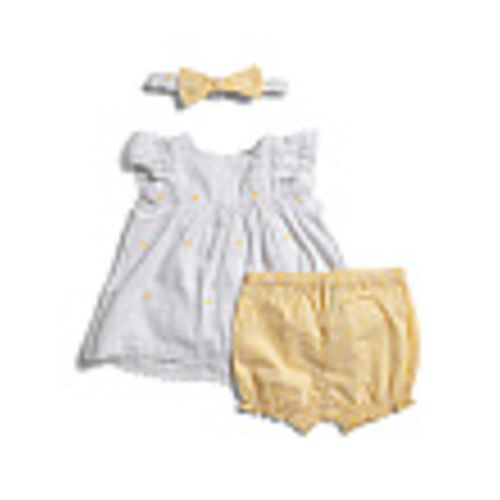 6M Girl 2pc Daisy Textured Sunsuit Set With Headband | Baby | Marshalls