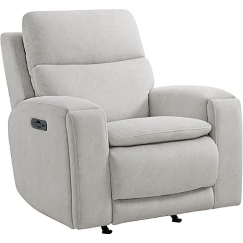 Westwood Design Aiden Fabric Swivel Glider and Rocker in Almond