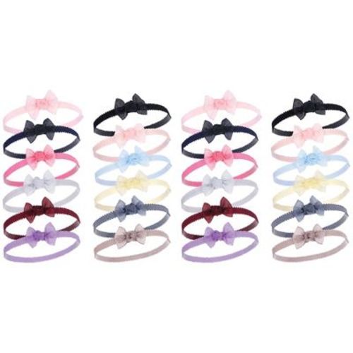 Hudson Baby Infant Girl Cotton and Synthetic Headbands Bundle Set, Navy, 0-24 Months