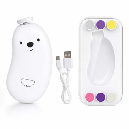 Unbranded Electric Plastic Nail Clippers for Infant Toddler Adults with 6 Grinding Heads, White