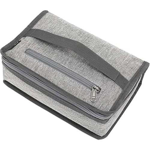 FlowFly Small Insulated Lunch box Portable Soft Bag Mini Cooler Thermal Meal Tote Kit with Handle for Work & School, Heather Grey