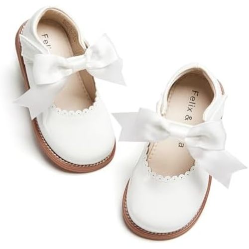 Felix & Flora Toddler Little Girl Mary Jane Dress Shoes - Ballet Flats for Girl Party School Shoes