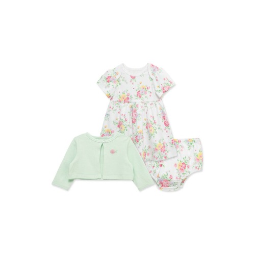 Little Me Bouquet Cardigan Dress Set | Nordstromrack