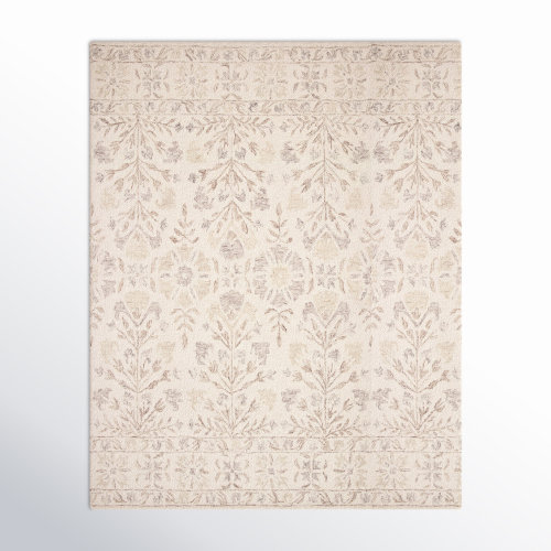 Aden Floral Handmade Hooked Wool Ivory/ Brown/Grey Area Rug