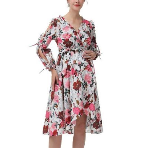 Pokkori Women Maternity Nursing Hospital Incognito Delivery Dress Multicolored Small