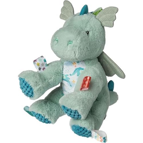 Taggies Stuffed Animal Soft Toy with Sensory Tags, 11-Inches, Drax Dragon