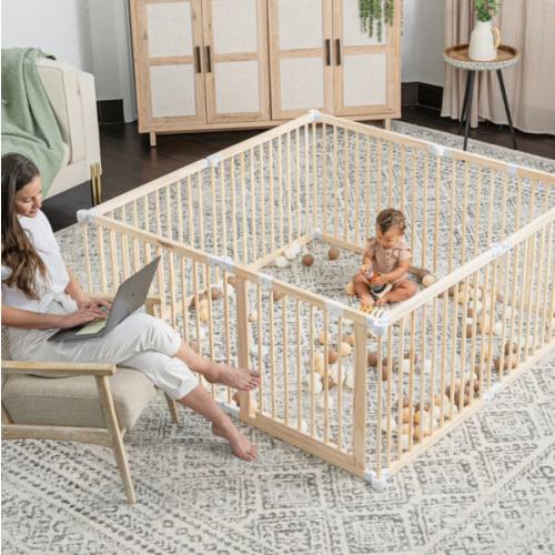 Natural Timber Baby Playpen